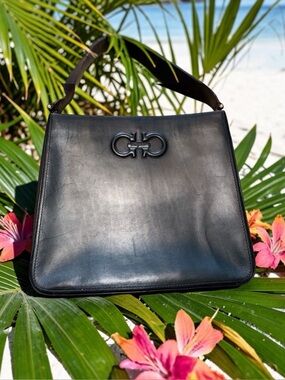 Vintage Salvatore Ferragamo, leather shoulder bag